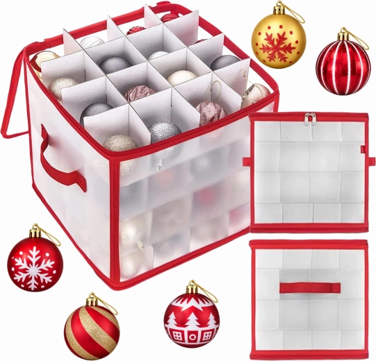 Organizator pentru decorațiuni de Crăciun cu 64 de compartimente