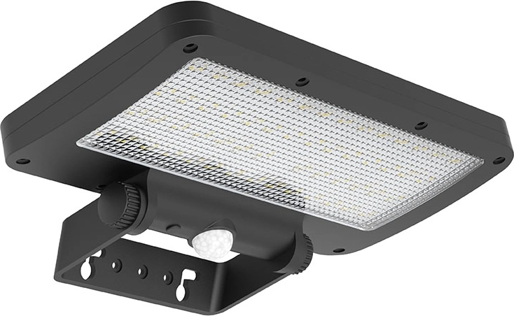 Solight reflector LED solar de exterior cu senzor 5 W 500 lm 4000 K negru