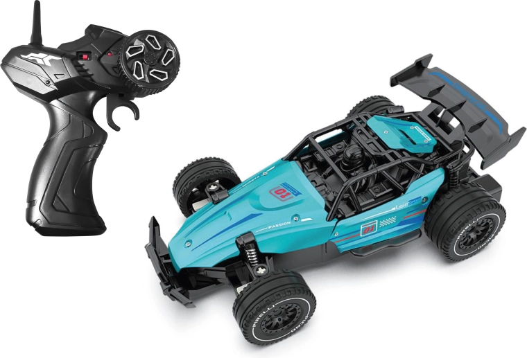 Mașină de curse RC metalică cu telecomandă, 21 cm