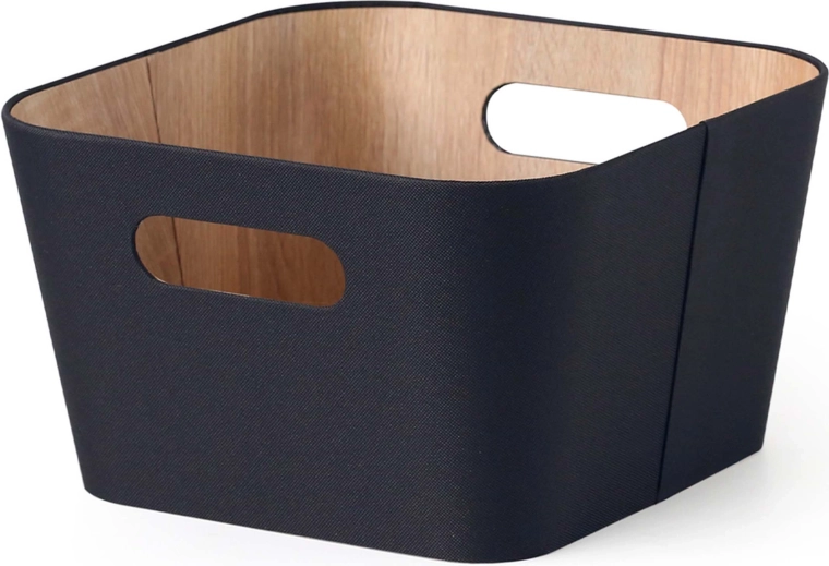 Coș de depozitare 27 × 27 × 16 cm, negru