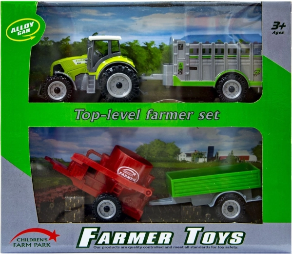 Tractor verde cu remorci interschimbabile