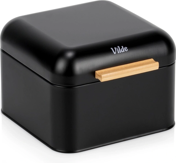 Cutie de pâine metalică neagră 22 × 20 × 14,5 cm Vilde