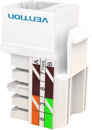 Cuplor Keystone Jack Cat.5E UTP 180° Vention IPBW0 Alb