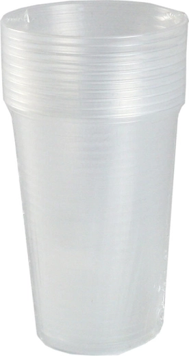 Pahare din plastic 200 ml transparente, reutilizabile (10 bucăți)