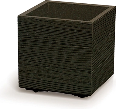Ghiveci Madera Square Eco Wood 28,8 cm, culoare cafea