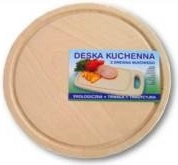 Toc rotund din lemn de fag 22 cm cu canelură