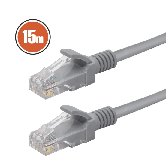 Cablu patch CAT5e UTP 15 m gri