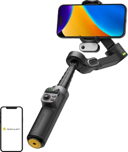 Stabilizator inteligent AOCHUAN Smart X3 pentru mobil cu senzor AI (negru)