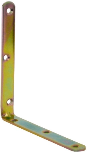 Colțar cu nervură, zinc galben 140 × 18 × 3 mm (10 buc.)
