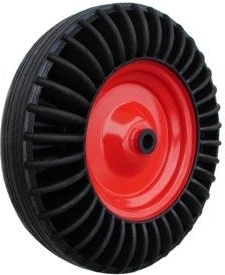 Roată metalică plină 400 mm cu rulment cu ace și butuc 20 mm