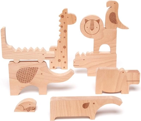 Puzzle din lemn Safari de la Petit Collage