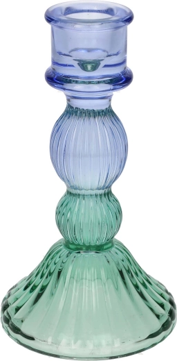 Suport pentru lumânări Lior 4,8 × 15 cm – verde‑mov