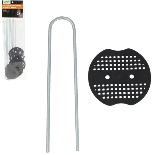 Set de 6 țăruși de 25 cm pentru fixarea agrotextilului