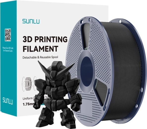Filament negru Sunlu PLA+ 2.0