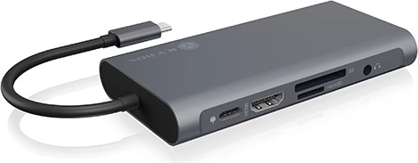 Icy Box stație de andocare USB‑C cu HDMI și VGA, LAN gigabit și Power Delivery