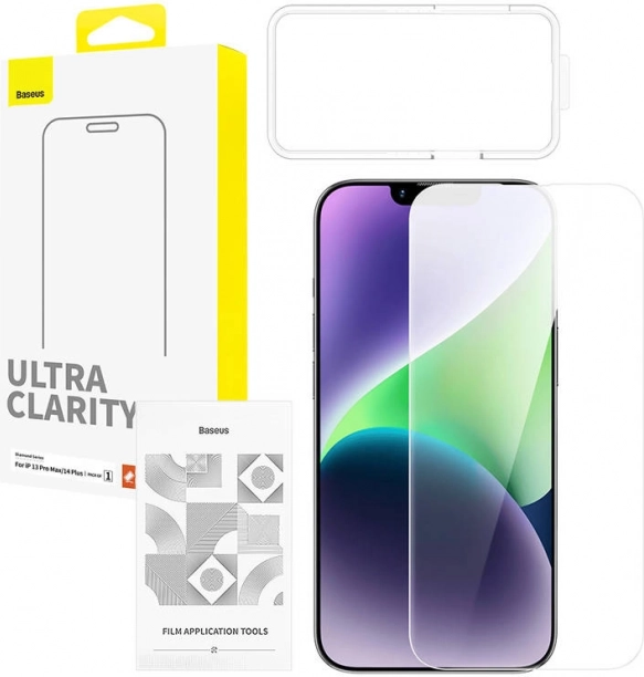 Sticlă securizată de protecție BASEUS OS Diamond Series HD pentru iPhone 13 Pro Max / 14 Plus – transparentă