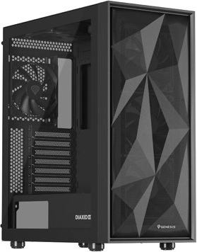 Genesis Diaxid 605F midi tower cu USB‑C, negru