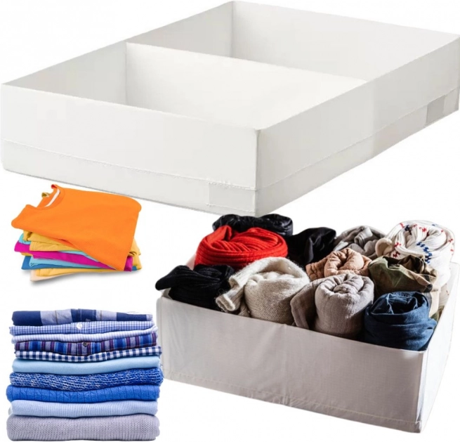 Organizator textil cu divizor alb