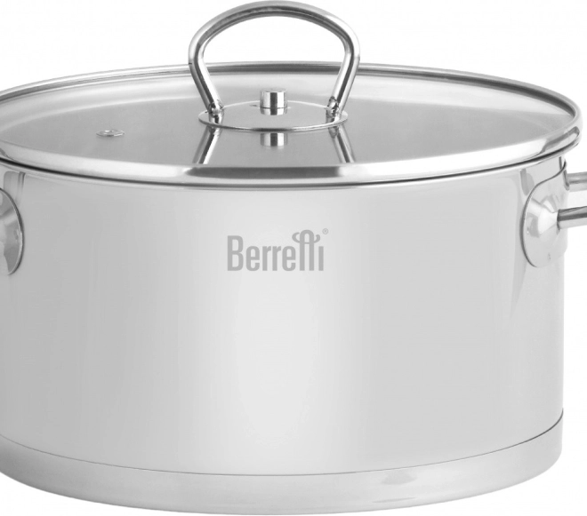Oală din oțel inoxidabil cu capac Berretti Gemini 24 cm
