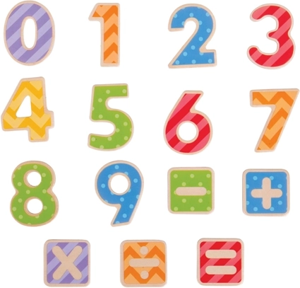 Cifre magnetice din lemn Bigjigs Toys