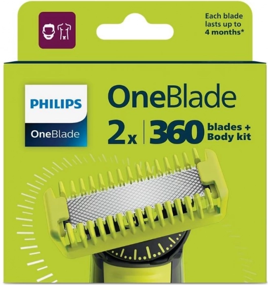 Philips OneBlade 360 Set Lamele de Schimb cu Ataşament pentru Corp