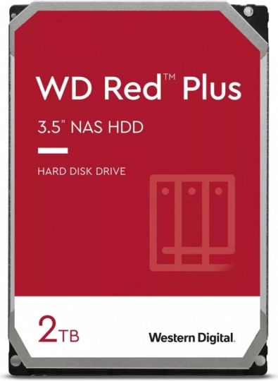 Hard disk WD Red Plus 2TB 3,5 CMR 64MB/5400 rotații pe minut
