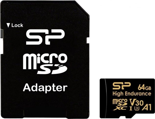 Card de memorie microSDXC High Endurance 64 GB V30 UHS‑I U3 A1 + adaptor microSD–SD