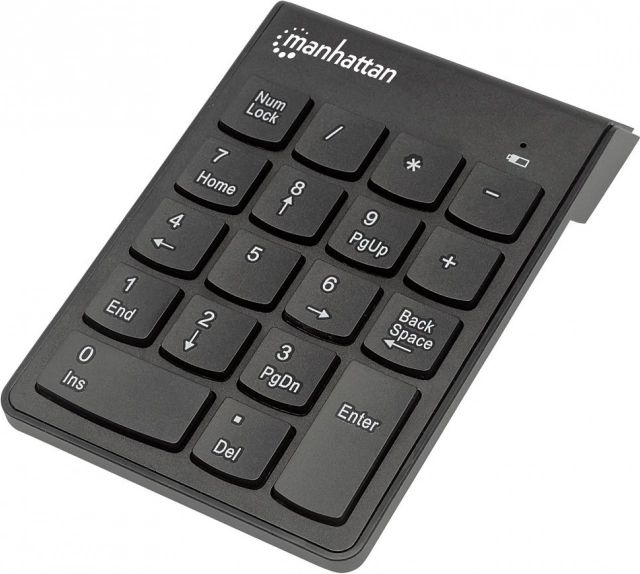 Tastatură numerică asincronă wireless 18 taste neagră