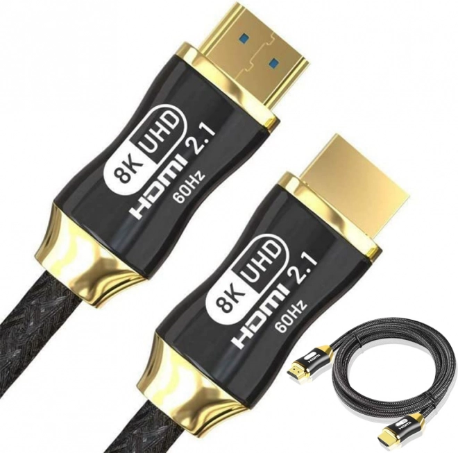 cablul hdmi 2.1 ultra high speed 8k 60 hz, 4k 120 hz, conectori placati cu aur, 1,5 m