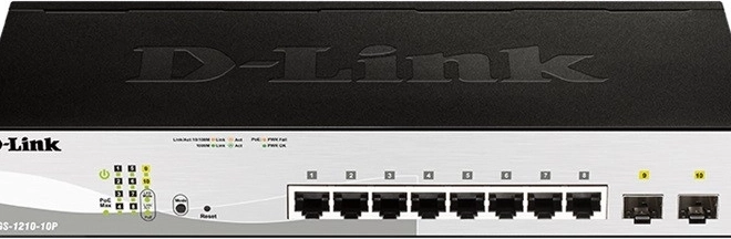 Comutator DGS-1210-10P cu 8GE PoE și 2SFP