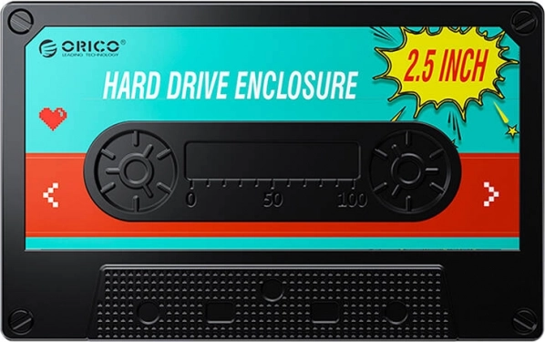 Carcasă Orico pentru HDD/SSD de 2,5", USB 3.0 5 Gb/s, USB-A la Micro‑B, neagră