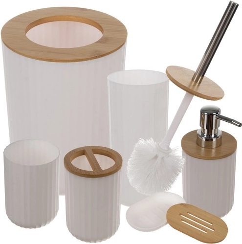 Set accesorii de baie negru – Albă