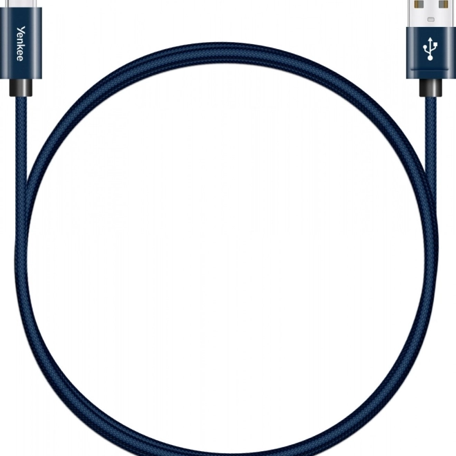 Cablu textil USB-A 2.0 / USB‑C 2 m – încărcare rapidă 3 A și transfer de date 480 Mb/s