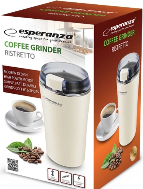 Râșniță electrică de cafea Esperanza Ristretto albă