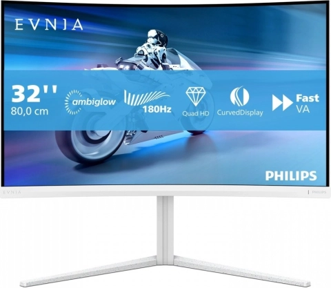 Monitor curbat de 31,5 inci cu panou VA și Ambiglow
