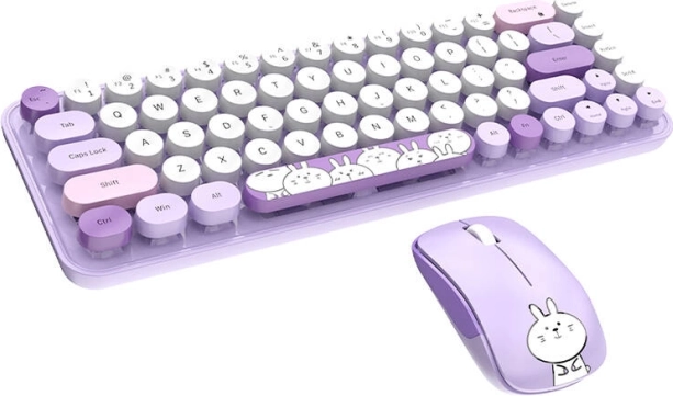 Tastatură și mouse wireless MOFII iBean Pro (violet)