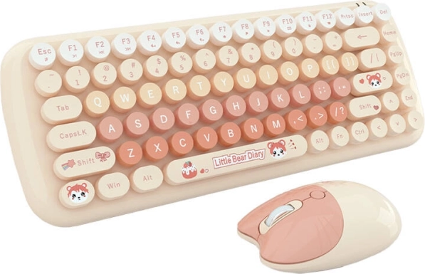 Set wireless Mofii Candy New 2.4G tastatură și mouse (portocaliu)