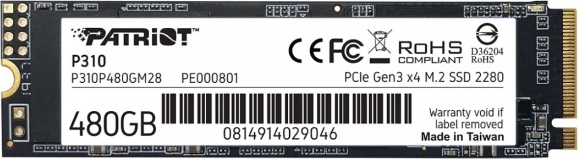 SSD disk Patriot P310 480GB M.2 PCIe NVMe Gen3