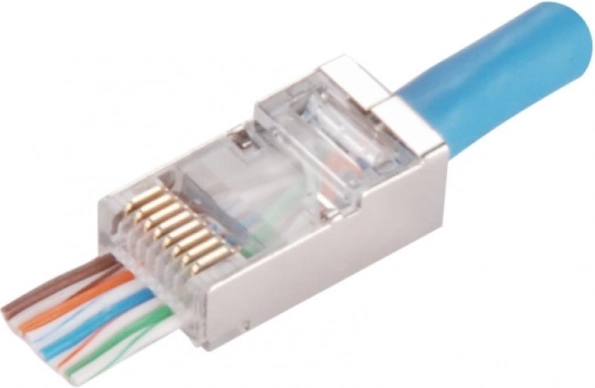 Conector RJ45 ecranat pass-through Cat. 5e (pachet 100 buc)