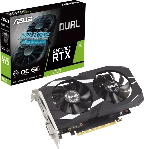 Placă grafică ASUS GeForce RTX 3050 Dual OC 6GB GDDR6