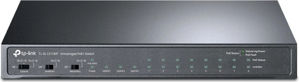 Switch PoE neadministrabil 8x Fast Ethernet, 3x Gigabit, 1x SFP