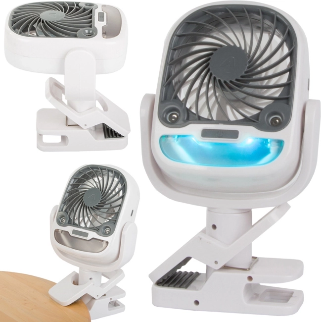 Ventilator USB de masă cu iluminare RGB și umidificator 2 în 1