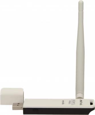 Adaptor USB Wi‑Fi N150 cu antenă detașabilă de 4 dBi