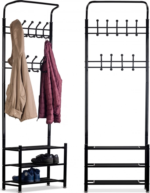 Suport de haine cu etajere ModernHome