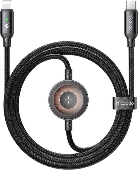 Mcdodo 2în1 USB-C la Lightning cablu și încărcător pentru Apple Watch 36W, 1,5m