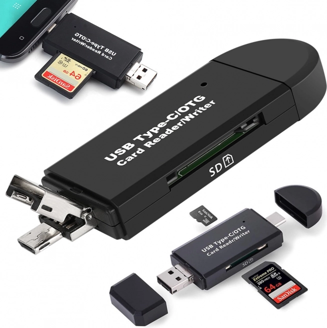 Cititor de carduri USB universal cu suport SD/MicroSD