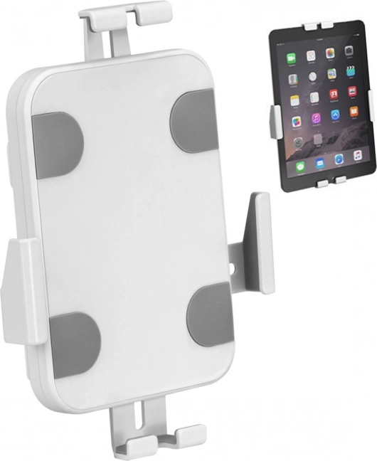 Suport publicitar de perete pentru tabletă cu blocare MACLEAN, pentru tablete 7,9"–11", alb