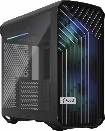 Torrent Compact RGB Black TG cu sticlă fumurie