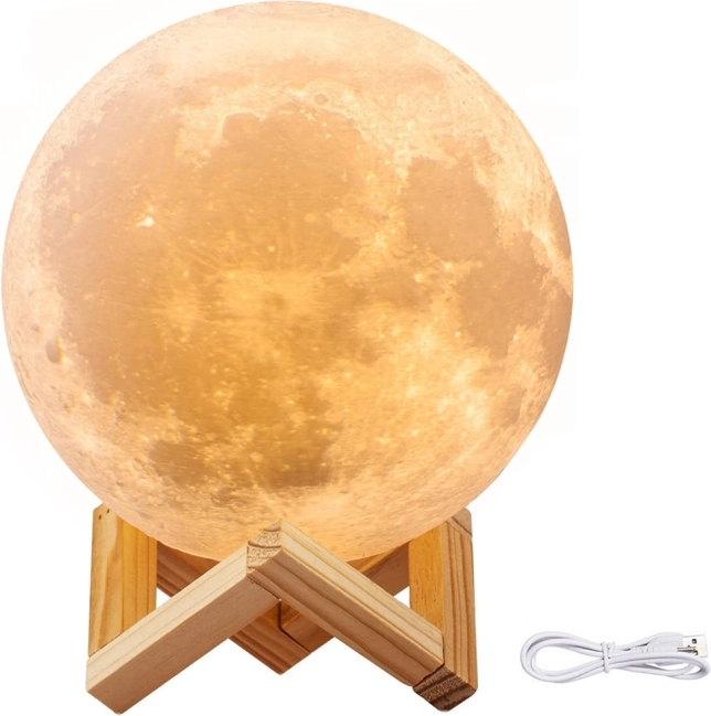 Lampă de noapte Lună 3D 8 cm