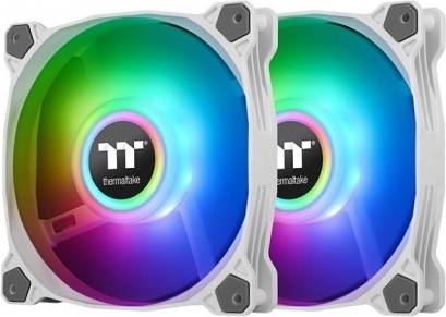 Ventilator Thermaltake Pure Duo 12 ARGB Sync Radiator Fan 2 Pack alb